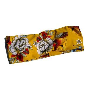 Zaful Floral Strapless Bikini Swim Suit Top